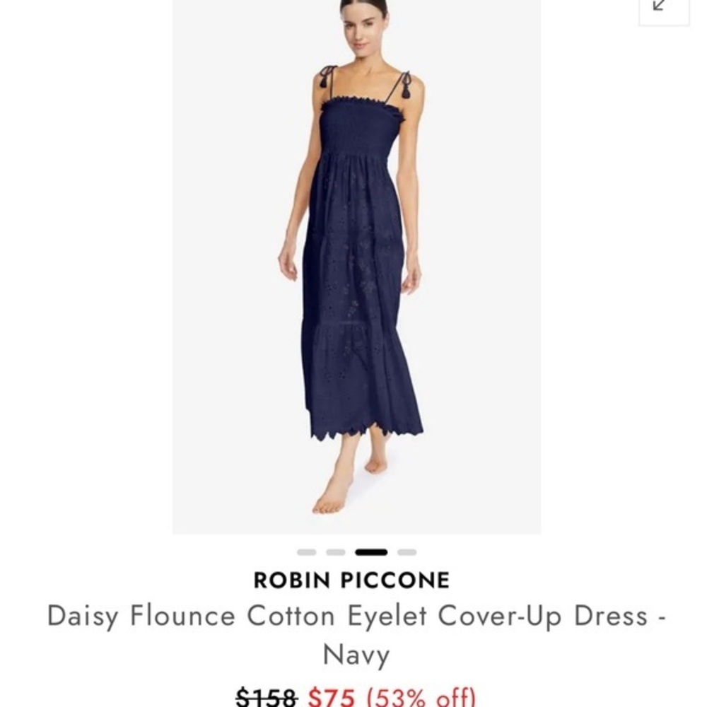 Robin Piccone Blue Tiered Maxi Sundress